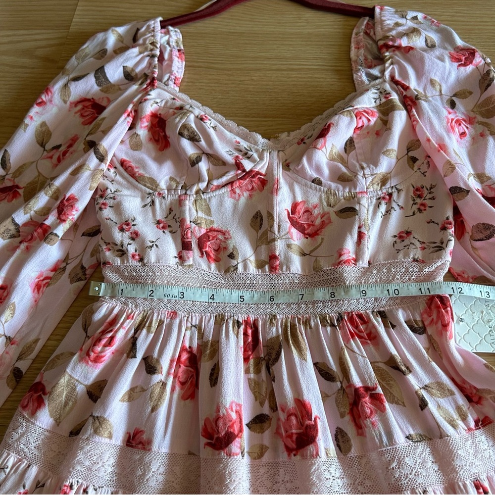 NWT Altar’d State Pink Kate Floral Mini Dress Small - Picture 6 of 11
